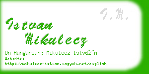 istvan mikulecz business card